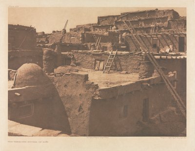 Mappe XVII, planche 609: Terrassehusene i Zuñi af Edward S. Curtis