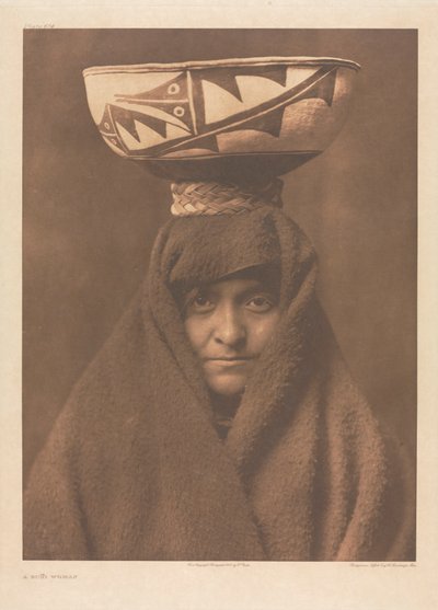 Mappe XVII, plade 614: En Zuñi-kvinde af Edward S. Curtis