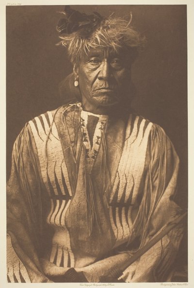 Rød pisk - Atsina af Edward S. Curtis