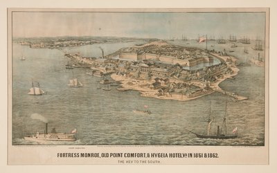 Fortress Monroe, Old Point Comfort og Hygeia Hotel, Va. i 1861 og 1862 af Edward Sachse