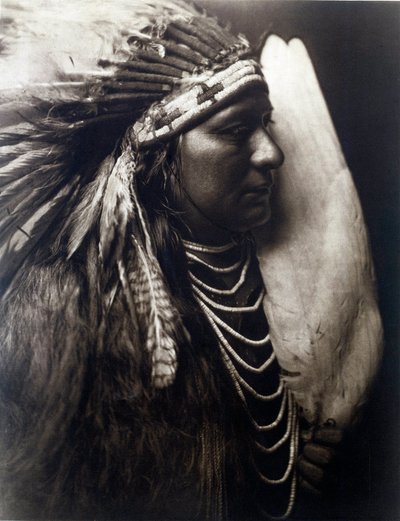 Amerikanske indianere: Portræt af en indianer af Perce Nose Tribe af Edward Sheriff Curtis