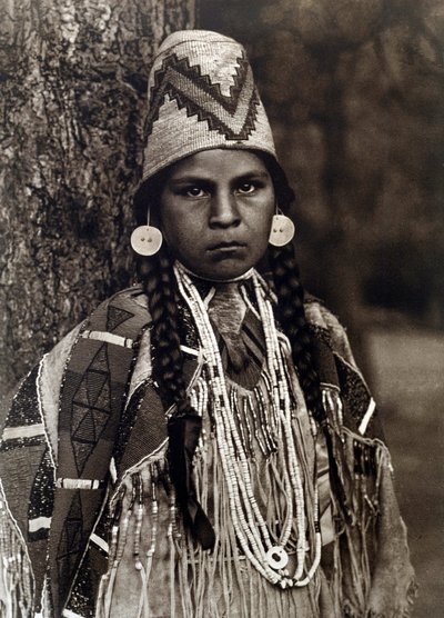 Indian of America: Portræt af pigen Umatilla af Edward Sheriff Curtis