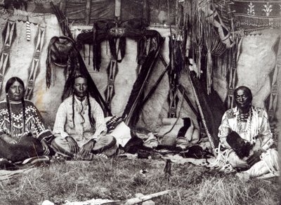 Piegan Lodge interiør af Edward Sheriff Curtis