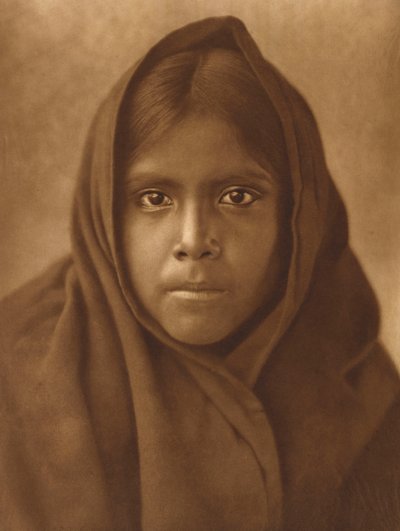 Qahatika Girl, ca. 1907 (fotogravure i stort format) af Edward Sheriff Curtis