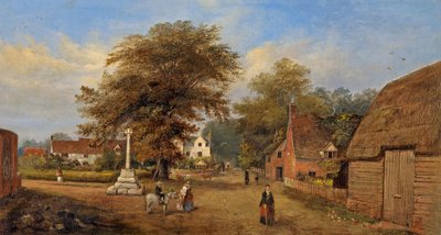 Hempsted Village, Gloucestershire, ca. 1880 af Edward Smith
