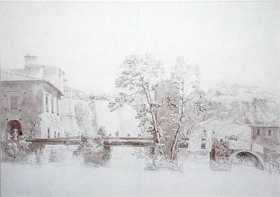 Isola di Sora (pen & blæk & vask på papir) af Edward Swinburne