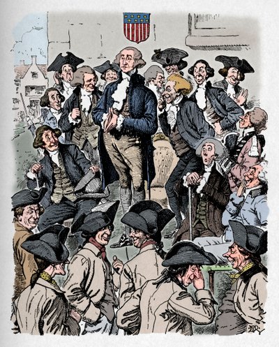 George Washington forsøger at fortælle en løgn, omkring 1900 af Edward Tennyson Reed