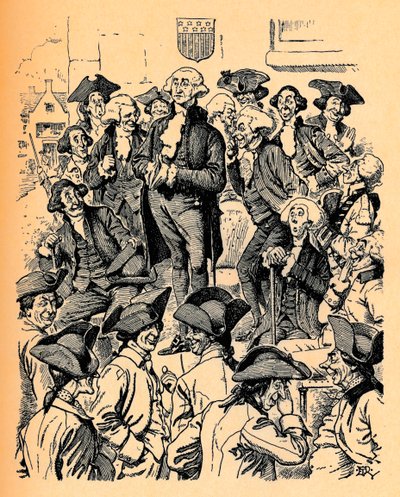 George Washington forsøger at fortælle en løgn, omkring 1900 af Edward Tennyson Reed