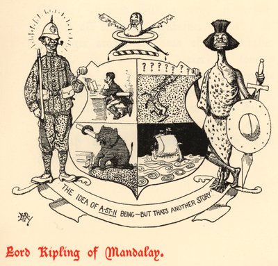 Lord Kipling af Mandalay (gravering) af Edward Tennyson Reed