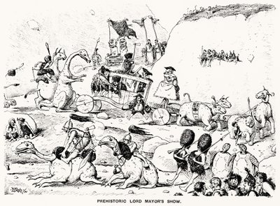Forhistorisk Lord Mayors Show, 1894 (pen og blæk) af Edward Tennyson Reed