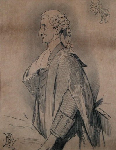 Den første jøde, der nogensinde har været statsadvokat (blyant på papir) af Edward Tennyson Reed