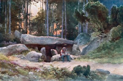 Dolmen i Luneburger Haide (farvelitografi) af Edward Theodore Compton