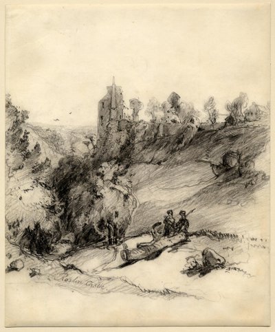 Roslin (Rosslyn) Castle af Edward Thomas Daniell