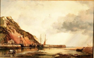 Axmouth Harbour, Devon-Low Water af Edward William Cooke