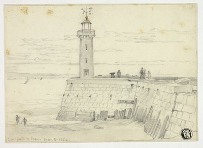 Dieppe, West Pier af Edward William Cooke