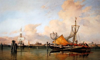 Aften før dårligt vejr på lagunen, Venedig af Edward William Cooke