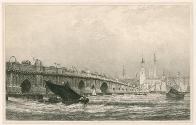 London Bridge af Edward William Cooke