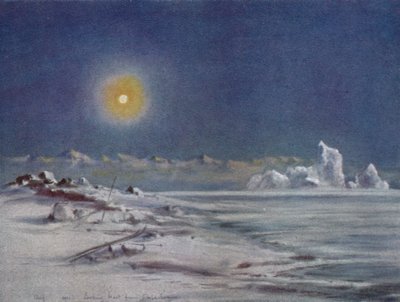 Ser mod vest fra Cape Evans, 1911, 1913 af Charles Edward Wilson