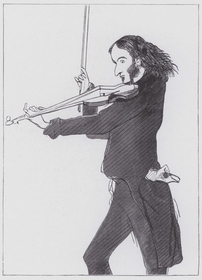 Nicolo Paganini af Edwin (after) Landseer