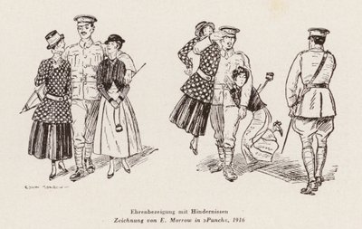 En hilsen med vanskeligheder (litografi) af Edwin A. Morrow