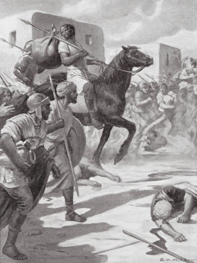 Plyndring fra Tyrus (litografi) af Edwin A. Morrow