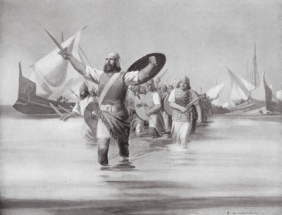 Sidonierne går i land ved Karthago (litografi) af Edwin A. Morrow