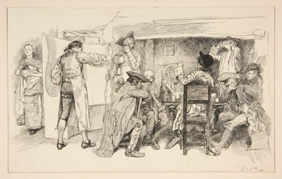 An Ale House værelse - af Edwin Austin Abbey