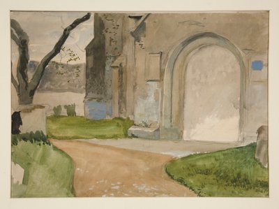Arkitektstudie af Edwin Austin Abbey