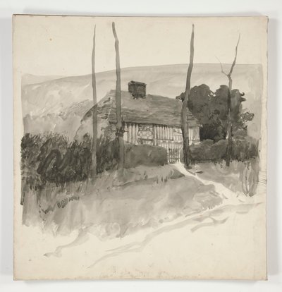 Arkitektstudie af Edwin Austin Abbey