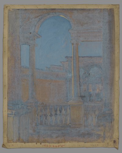 Arkitektstudie af Edwin Austin Abbey