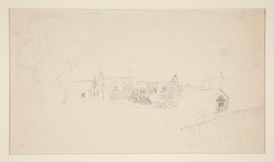 Arkitektstudie (recto); Ornamentiske skitser (verso) af Edwin Austin Abbey