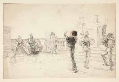 Balthazar synger: af Edwin Austin Abbey