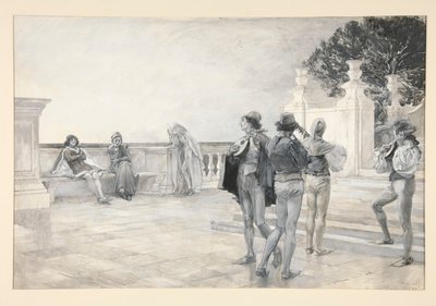 Balthazar synger: af Edwin Austin Abbey