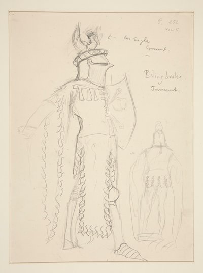 Bolingbroke (turneringsscene), kostumeskitse til Henry Irving af Edwin Austin Abbey