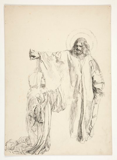 Kristus og Maria Magdalene af Edwin Austin Abbey