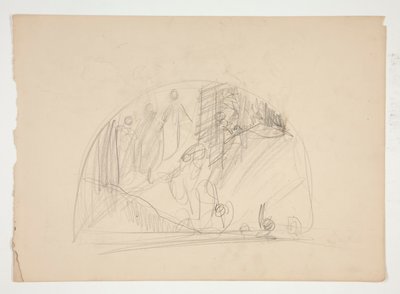Kompositionsstudie til af Edwin Austin Abbey