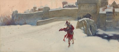 Kompositionsstudie til af Edwin Austin Abbey