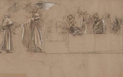 Kompositionsstudie til af Edwin Austin Abbey