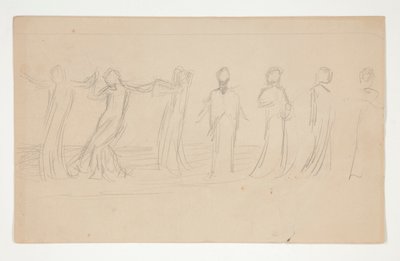 Kompositionsstudie til af Edwin Austin Abbey