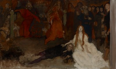 Compositional Study, for The Play Scene in Hamlet, Act III, Scene II af Edwin Austin Abbey