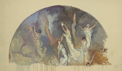Compositional Study, for The Spirit of Light, Rotunda, Pennsylvania State Capitol, Harrisburg af Edwin Austin Abbey