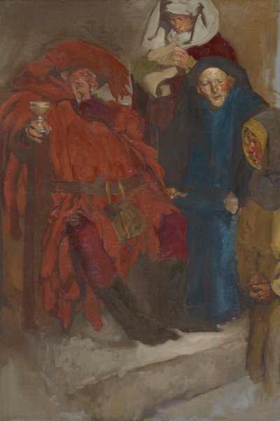 Kompositionsstudie, muligvis for The Merry Wives of Windsor af Edwin Austin Abbey