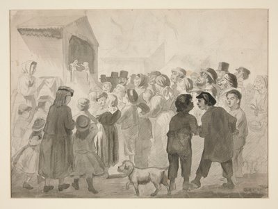 Crowd Scene af Edwin Austin Abbey