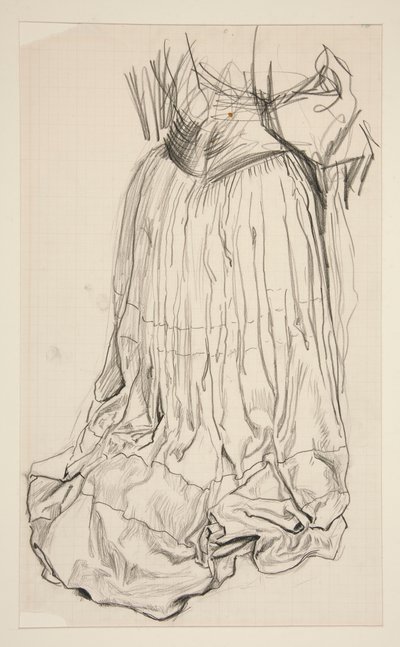 Draperi studie til af Edwin Austin Abbey