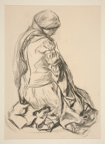 Draperi studie til af Edwin Austin Abbey