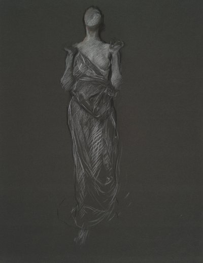 Tidlig figurundersøgelse for af Edwin Austin Abbey
