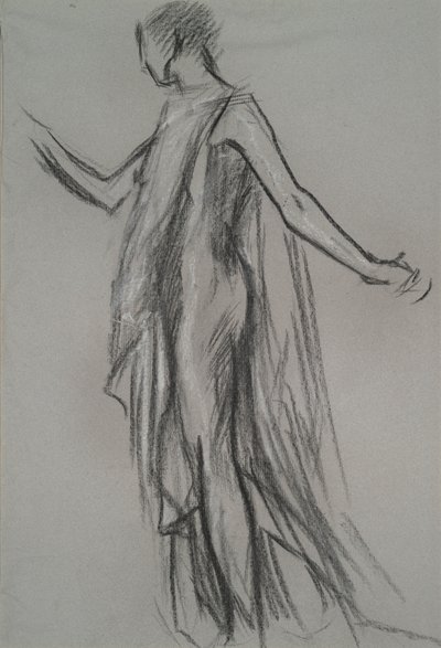Tidlig figurundersøgelse for af Edwin Austin Abbey
