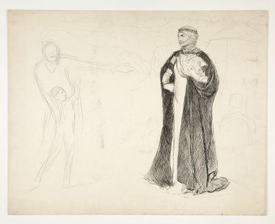 Tidlig undersøgelse for kong John af Edwin Austin Abbey