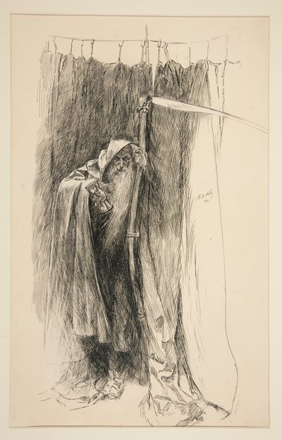 Indtast tid, som omkvæd - akt IV, Scene I, Vinteren af Edwin Austin Abbey