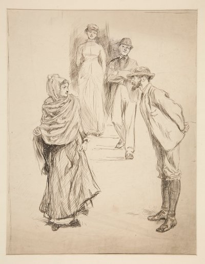 Figur Scene, studie til af Edwin Austin Abbey